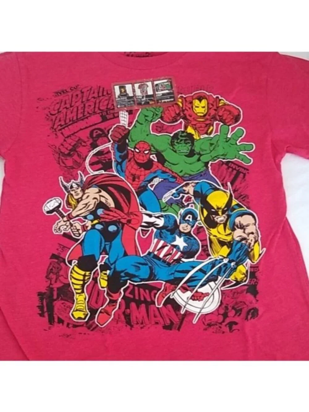 Marvel Comics Boys Character Shirt (Red, Medium 8)